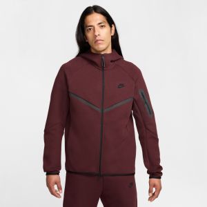 Nike Sweat à Capuche Tech Fleece 24 FZ - Bordeaux/Noir, pointure Large - ['Rouge'] - Taille Large