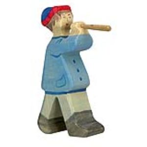Holztiger Figurine Berger avec flûte 2 en bois