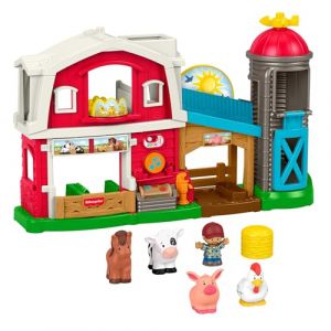 Image de Fisher-Price Little People – La Ferme des Animaux. Jeu interactif avec apprentissage pour tout-petits et enfants de 1 à 5 ans. Édition en anglais, français, allemand, italien et néerlandais, JGX08