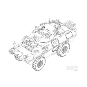 Trumpeter Maquette v&eacute;hicule militaire : LAV-150 Commando AFV w/ Cockerill 90mm Gun - 1/72