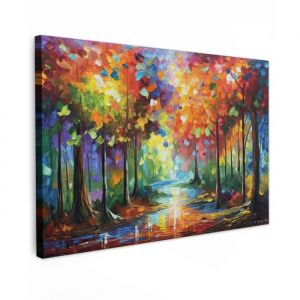 TABLEAU SUR TOILE Paysage - For&ecirc;t - Couleurs - Nature Decoration Murale Peinture Salon 120x80 cm