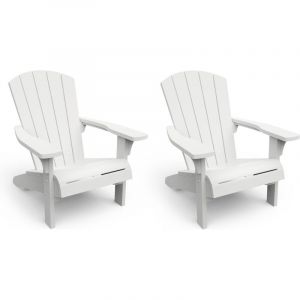 Keter Fauteuil de jardin Adirondack - Lot de 2 - blanc