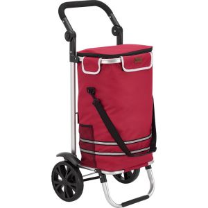 Chariot de supermarché 3en1 - 56L - Rouge