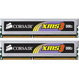 Image de Corsair CMX8GX3M2A1600C9 - Barrettes mémoire XMS3 2 x 4 Go DDR3 1600 MHz CL9 240 broches