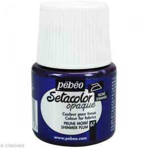 Pebeo Peinture pour tissu - Setacolor - Prune n°67 Moiré - 45 ml -