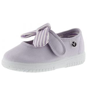 Image de Victoria 105110-KIDS Sandale OJAL&Aacute; Toile avec Noeud RAY&Eacute; Amovible ET Fermeture Scratch Plateau Mixte Enfant LIRIO 30