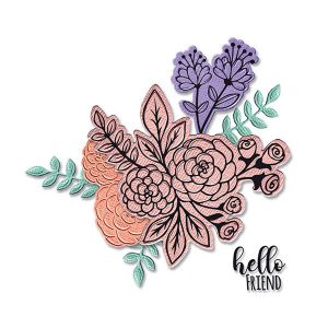 Sizzix Tampons et Framelits Bouquet floral - 6 pcs