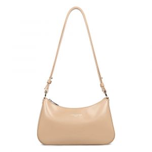 Sac porte epaule en cuir Lancaster Ref 54232 Beige fonce 27*15*6 cm