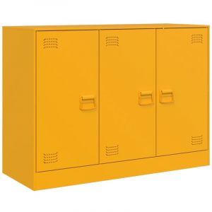 VidaXL Buffet Jaune Moutarde 99x39x73 Cm Acier