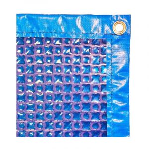 Bâche à Bulles Piscine 10x4 m oxo Dark Blue 500 microns - Bordée 4 côtés + Oeillets Posés + Bâchette Protection - Direct Usine