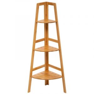 Etagère d'angle 3 niveaux bambou