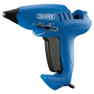 Draper Tools 83661 Storm Force variable de la chaleur Pistolet &agrave; colle avec 6 B&acirc;tonnets de colle (400 W), bleu
