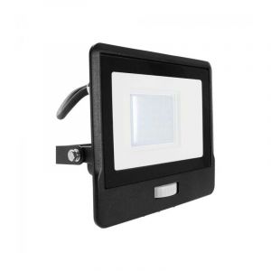 Image de V-TAC Projecteur LED ext&eacute;rieur Avec D&eacute;tecteur Infrarouge 30W IP65 Samsung Chip Noir PRO VT-138S-1 - 100 &deg; - Blanc chaud - 3000K