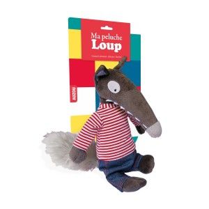 Editions Auzou Ma peluche Loup habillée : Marinière