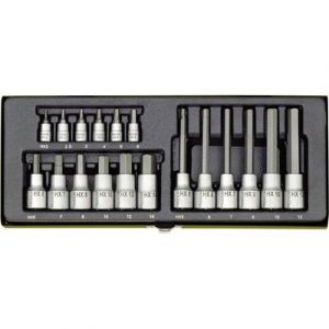 Image de Proxxon micromot 18pcs Jeu sp&eacute;cial pour vis &agrave; 6 pans int&eacute;rieurs de 6,3 mm + 12,5 mm (1/4 + 1/2)