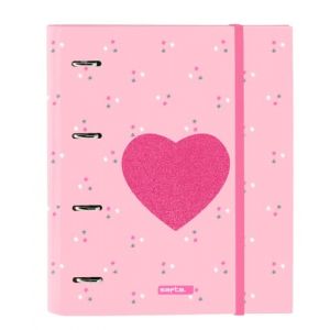 Safta Reliure à anneaux 4x35mm w/replacement 100h a4 t/hard heart ring binder with rubber band closure