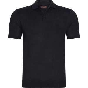 Cappuccino Italia Plain Tricot Polo Noir