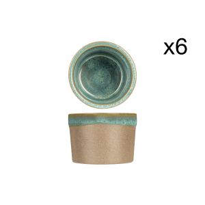 Cosy & Trendy 6 Petits bols apéro en Grès Basalt verts - 5 cl
