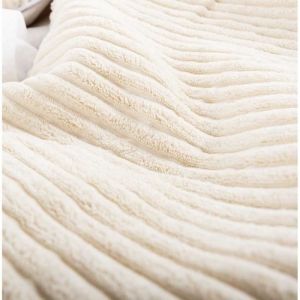 Livedeco - Housse Vide Pouf Géant xl Intérieur Velours Côtelé Beige BiG52