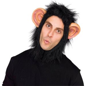 Ruedelafete Cagoule Singe avec poils et grandes oreilles
