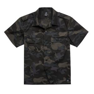 Brandit US Shirt Ripstop Manches Courtes, Darkcamo, Taille 3XL