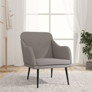 VidaXL Fauteuil Taupe 63x76x80 cm Tissu