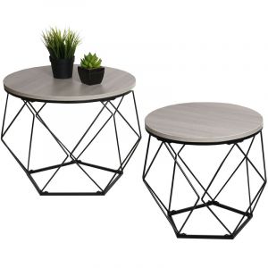 R&eacute;glez 2x chaises avec accoudoirs et banc int&eacute;rieur HW C-L13 en bois d'anthracite en bois