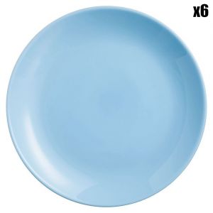 Luminarc Diwali Assiette Plate Bleu Claire D25 (lot de 6)
