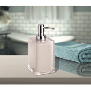 Bemeta - Distributeur de savon liquide carr&eacute; &agrave; poser vista en r&eacute;sine / 250ml-Beige-Beige-7 --