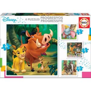 Image de Educa Puzzles Progressifs Disney Animals, 18104, Varié