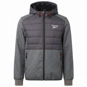 Reebok Mixed Hybrid Hommes Veste de randonn&eacute;e RBO15620-Gris glac&eacute;