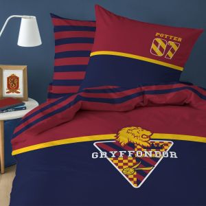 Cti Parure de lit imprimée 100% coton, HARRY POTTER HOUSE PRIDE. Taille : 140x200 cm