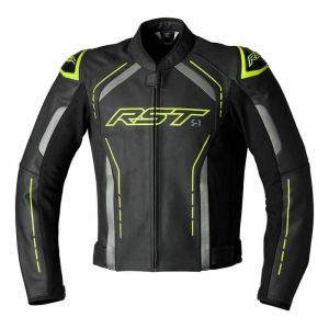 RST Blouson cuir S1 noir/gris/jaune fluo- S