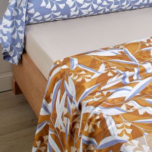 Blanc des vosges Drap plat BOTANICO Jaune Ocre