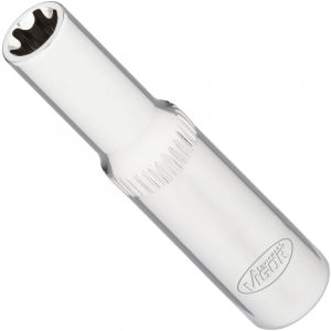 Vigor Douille en T longue 1/4 de pouce V7014-8 (6,3 mm) entraînement carré, profil E, ouverture de clé E8, longueur 50 mm'.