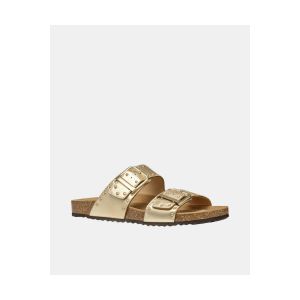 Geox Femme D BRIONIA R I Sandale Plate, Lt Gold, 37 EU