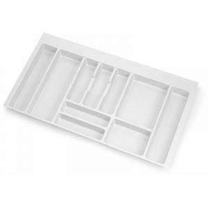Emuca Range-couvert Optima pour tiroir de cuisine Vertex/Concept 500, module 900 mm .Panneau 16mm, Plastique, blanc - Plastique blanc