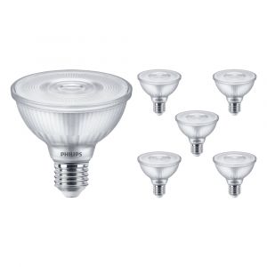 Philips Lot 6x MASTER LEDspot E27 PAR30S 9.5W 740lm 25D - 827 Blanc Très Chaud | Dimmable - Équivalent 75W