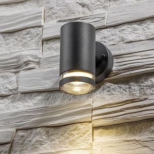 Cgc Lighting - Applique murale d'extérieur moderne résistante aux intempéries avec anneau cylindrique rond résistant aux intempéries pour jardin,