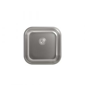 Cata CB 40-40 - Évier - 44x44 cm - Bac carré avec une épaisseur de 0,07 cm et une profondeur de 18 cm - Matériau en acier inoxydable - Installation dans des meubles de 50 cm