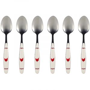 Novastyl Lot de 6 cuillères 21cm, GALLINA