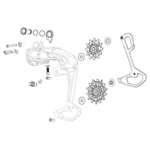 Image de Sram Rear Derailleur Inner Cage Force E-tap Axs With Screws One Size Black - Black - Taille One Size