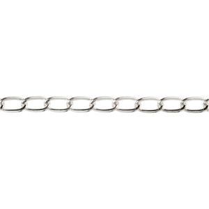 Creotime Chaine Jaseron 6 mm - Argenté - 1 m