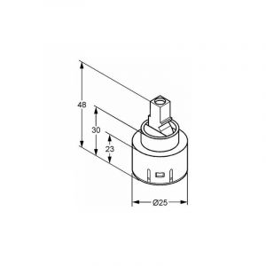 Kludi 7486800-00 7866257 K-25 Neutre Cartouche &agrave; eau