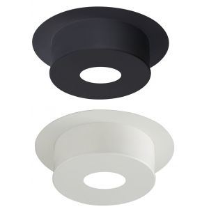 Poujoulat Plaque de finition pour conduit isol&eacute; inox/galva pour po&ecirc;le &agrave; bois - Plaque ronde hauteur 12 cm - Diam&egrave;tre : 150 mm - couleur : BLANC