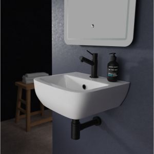 Planetebain Lave mains en porcelaine pour WC à suspendre 40.5 cm avec trop plein - Confort