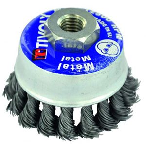 Tivoly Brosse Coupe D75mm M14 pour meuleuse Acier Torsadé Technic Gros Décapage Métal