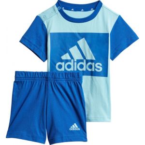 Adidas Kid's Essentials Tee and Shorts Set - T-shirt taille 86, bleu/turquoise