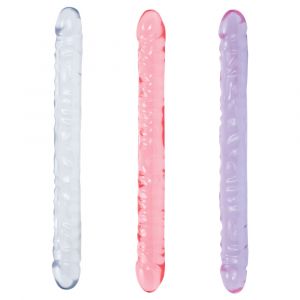 Doc Johnson Double Dong Crystal Jellies 45,5 cm - Couleur : Violet