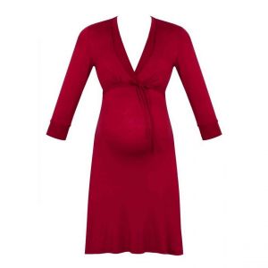 Cache Coeur Chemise de nuit grossesse et allaitement rouge Lingerie Milk